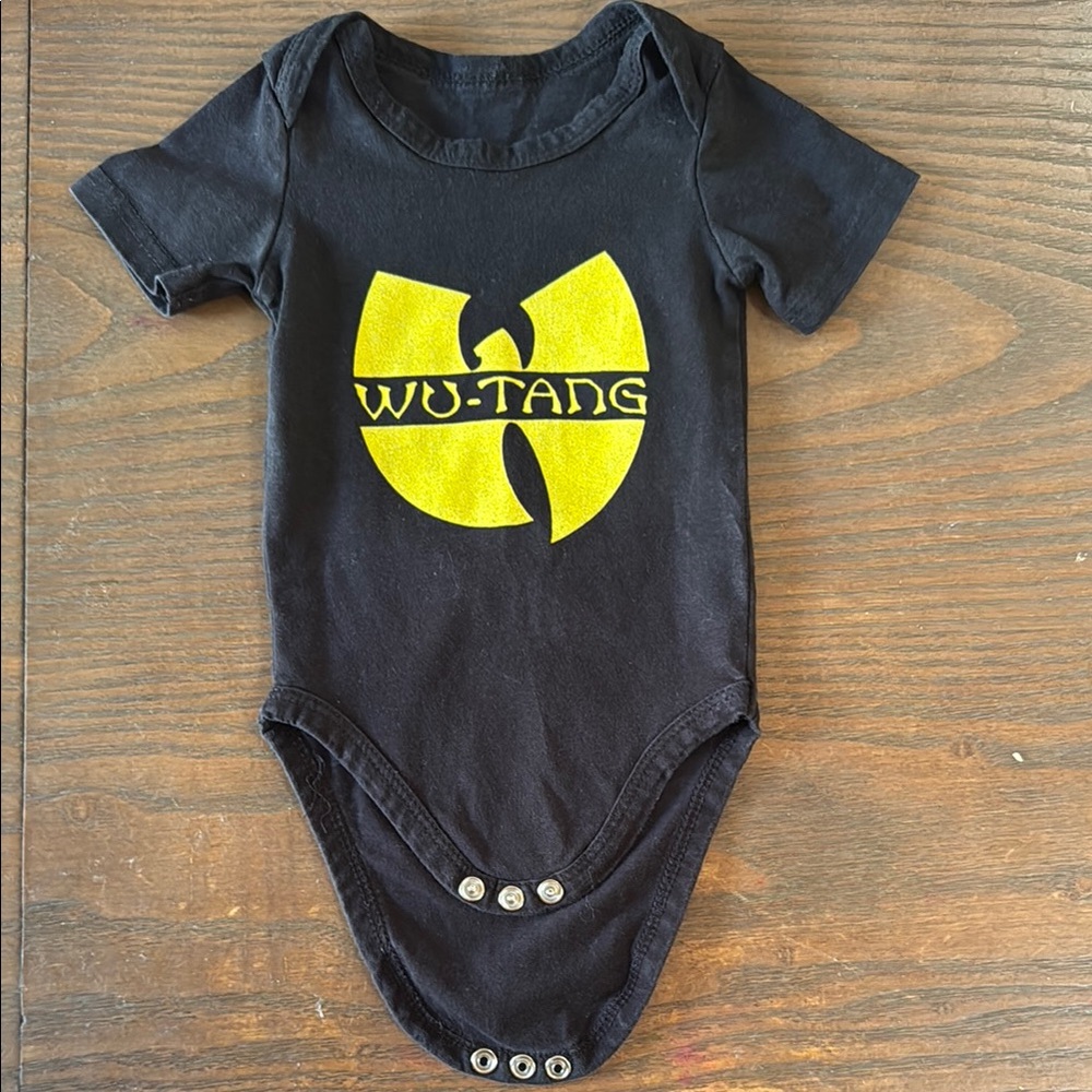Black & Yellow Graphic Baby Bodysuit